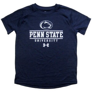 heather navy youth Under Armour short sleeve t-shirt Penn State University